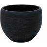 Vaso tondo in fibra di argilla e pietra nera 50 x 50 x 39 cm Zakros