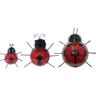 Coccinelle decorative in metallo (set di 3)