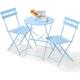 Set di 3 mobili da balcone, 2 sedie pieghevoli, 1 tavolo pieghevole, set da giardino da bistrò, set