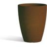 Idralite - Vaso con sottovaso in resina mod. Aloe Tondo ø 30 cm h 38 marrone