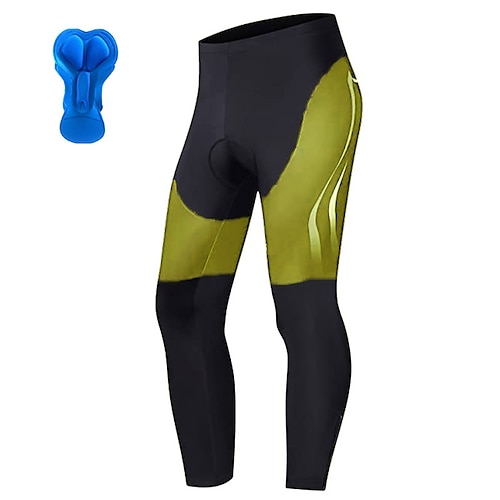 Herren Grafik Fahrradhose Fahhrad Unterteile Mountainbike MTB Straßenradsport Sport 3D-Polster Radfahren Schnelltrocknend Feuchtigkeitsableitend Schwarz Gelb Spandex Bekleidung Fahrradbekleidung