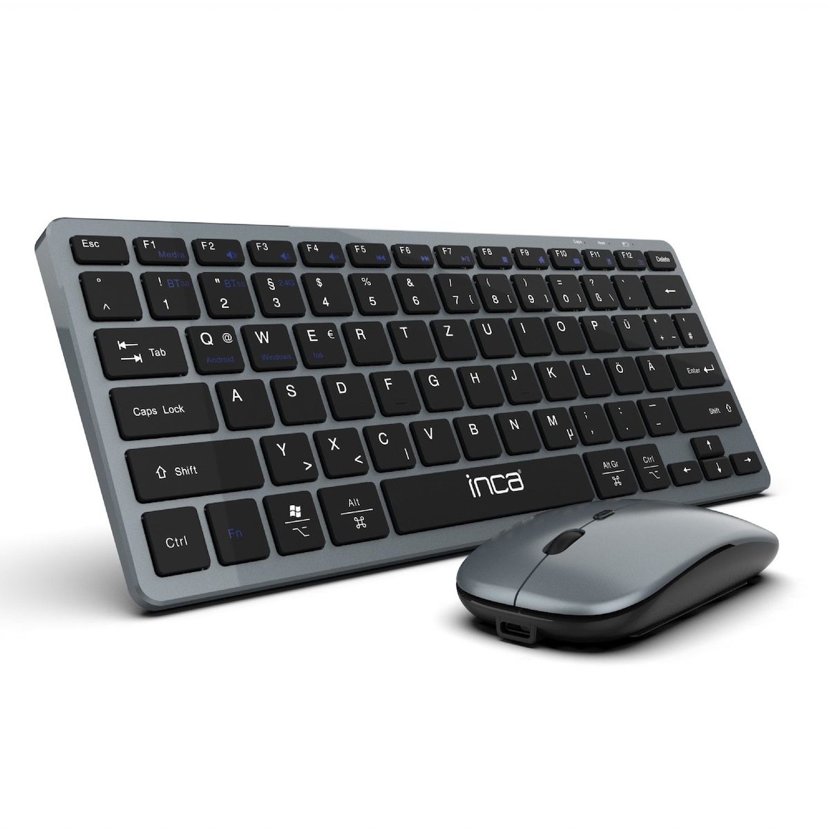 Smart Wireless Drahtlos Tastatur und Maus-Set wiederaufladbarer Akku Image