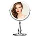 WIZCHARK 9 Large Lighted Makeup Mirror 1X/10X Magnifying Vanity Mirror with 3 Colors Dimmable Lightning 80 LED Lights 360Â°Rotation Double Sided Standing Desk Mirror