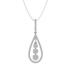 ARAIYA FINE JEWELRY 10K White Gold Diamond Composite Cluster Pendant with Gold Plated Silver Cable Chain Necklace (1/2 cttw I-J Color I2-I3 Clarity) 18