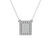 ARAIYA FINE JEWELRY Sterling Silver Round and princess-shape Lab Grown Diamond Composite Cluster Pendant with Silver Cable Chain Necklace (1/3 cttw D-F Color VS Clarity) 18