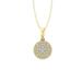 ARAIYA FINE JEWELRY 10K Yellow Gold Diamond Composite Cluster Pendant with Gold Plated Silver Cable Chain Necklace (1/5 cttw I-J Color I2-I3 Clarity) 18