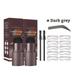 2 Pack Eyebrow Stencil Kit Eyebrow Stamp Kit Eeybrow Print One Step Natural Powder Stamp Shaping Kit ï¼ŒIncludes 10 eyebrow molds 2 eyebrow brushes ï¼Œ1 eyebrow stick-Dark grey