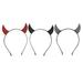 3 Pcs Devil Horn Headband Hair Tie Ties Hairclip Horns Headpiece Outfits Men Halloween Headgear Fabric