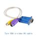 Portable PC LAPTOP VGA SVGA TO S Video RCA Adapters Converter Video Cable