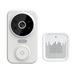 Summer Savings! Outoloxit Smart Wireless Remote Video Doorbell Intelligent Visual Doorbell Home Intercom HD Night Vision Wifi Rechargeable Security Door Doorbell White