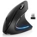 Wireless Ergonomic Mouse Rechargeable Wireless Vertical Mouse USB 2.4G Optical Mice with 3 Adjustable DPI 6 Buttons Right Handed Computer Mouse for PC Laptop Desktop MacBook Mac OS