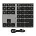 BT308 35 Keys Numeric Keypad Rechargeable Wireless Ultra Thin Keyboard Compatible with Bluetooth 5.0(Iron Gray )