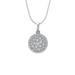 ARAIYA FINE JEWELRY 10K White Gold Lab Grown Diamond Composite Cluster Pendant with Gold Plated Silver Cable Chain Necklace (5/8 cttw D-F Color VS Clarity) 18