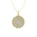ARAIYA FINE JEWELRY 10K Yellow Gold Lab Grown Diamond Composite Cluster Pendant with Gold Plated Silver Cable Chain Necklace (1/2 cttw D-F Color VS Clarity) 18