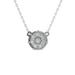 ARAIYA FINE JEWELRY Sterling Silver Lab Grown Diamond Composite Cluster Pendant with Silver Cable Chain Necklace (1/4 cttw D-F Color VS Clarity) 18