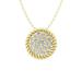 ARAIYA FINE JEWELRY 14K Yellow Gold Lab Grown Diamond Composite Cluster Pendant with Gold Plated Silver Cable Chain Necklace (3/8 cttw D-F Color VS Clarity) 18