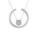 ARAIYA FINE JEWELRY 10K White Gold Lab Grown Diamond Composite Cluster Pendant with Gold Plated Silver Cable Chain Necklace (1/10 cttw D-F Color VS Clarity) 18