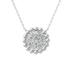 ARAIYA FINE JEWELRY 10K White Gold Lab Grown Diamond Composite Cluster Pendant with Gold Plated Silver Cable Chain Necklace (1/2 cttw D-F Color VS Clarity) 18