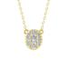 ARAIYA FINE JEWELRY 10K Yellow Gold Lab Grown Diamond Composite Cluster Pendant with Gold Plated Silver Cable Chain Necklace (1/10 cttw D-F Color VS Clarity) 18