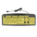 German Keyboard 108 Keys USB Interface Wired QWERTZ Germany Layout Yellow Large Letters Elderly Keyboard