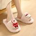 Santa Claus Women s Slippers House Bedroom Slippers For Women Fuzzy Plush Comfy Lined Slide Shoes Birthday Gifts for Women Clearance Items for Women