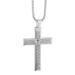 Crucifix Christian Cross Pendant Men Women Necklace Stainless Steel Prayer N9S5