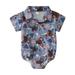 Shiningupup Boys Short Sleeve Cartoon Prints Romper Bodysuits Gentleman Clothes Baby Outfit Toddler Boy Clothes 4T Baby Boy Romper Outfit Baby Bodysuit Boy Short Sleeve