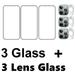 6in1 Screen Protectors for IPhone 15 13 12 Pro Max Mini Camera Lens Protector for IPhone 11 14 Pro MAX Full Cover Tempered Glass 3 Glass 3 Lens Glass For iPhone 12 ProMax