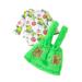 Kids Baby Christmas Outfits Green Furry Christmas Clothes Baby Boy Girl Romper/Top And Pants/Skirt Set