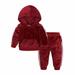 Fanxing Baby Girls Casual Basic Velour Zip Up Hoodie Sweatsuit Tracksuit Set Jogger Clothes Outfits Gold Velvet 2 Pieces Sets Tracksuits Outfits Athletic Hoodies Sweatshirts and Sweatpants