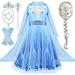 10Pcs Frozen Elsa Costume Dress For Girls Kids Toddler Princess Dress Up