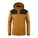 Tuphregyow Men s Casual Loose Windbreaker Jacket - Fashion Hooded Trench Coat for Outdoor Sports Plus Size and Thin Design Gold XL