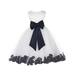 Ekidsbridal Ivory Tulle Rose Petals Junior Flower Girl Dress Pageant Mini Bridal Gown Christening Formal Evening Wedding 302T 2