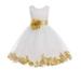 Ekidsbridal Ivory Tulle Rose Petals Junior Flower Girl Dress Pageant Mini Bridal Gown Christening Formal Evening Wedding 302T 2