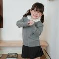 Cethrio Cute Knit Sweater Cardigan for Toddler Printed Long Sleeve Jumper for Holiday Gray Size 130