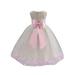 Ekidsbridal Ivory Tulle Rose Petals Junior Flower Girl Dress Pageant Mini Bridal Gown Christening Formal Evening Wedding 302T 4