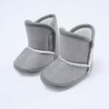 Baby Boys Girls Fleece Lined Winter Warm Snow Boots Soft Sole Crib Shoes Booties for Newborn Infant Toddler