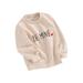 Toddler Valentineâ€™s Day Sweatshirts Long Sleeve Heart Letter Print Pullover Tops Kid Spring Outfit