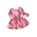 Xkwyshop Baby Girl Valentineâ€™s Day Dress Long Sleeve Heart Print Skater Dress