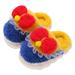 Rbaofujie Girl Slippers Children/Girls Lovely Bow Princess Indoor Non Slip And Warm Mid Sized Children s Parent Child Cotton Slippers Blue