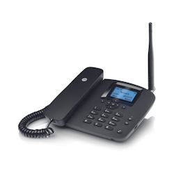 Motorola FW200L 2G-DECT-Telefon, GSM, Akku-Backup, Mute-Mikro, Freisprechen – Schwarz