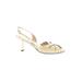 Stuart Weitzman Heels: Gold Grid Shoes - Women's Size 6
