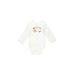 Baby Gear Long Sleeve Onesie: Ivory Bottoms - Size 6-9 Month