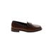 Ara Flats: Slip On Chunky Heel Work Brown Print Shoes - Women's Size 6 - Almond Toe