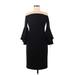 Calvin Klein Casual Dress - Sheath Open Neckline 3/4 Sleeve: Black Solid Dresses - New - Women's Size 6