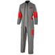 Combinaison de travail 2 Zip coton majoritaire Facity xl - Gris / Rouge - Gris / Rouge - Cepovett