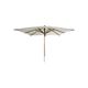 Parasol droit Eucalyptus en fsc mat central - 3 x 3 m - ecru - Proloisirs