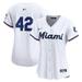 Women's Nike White Miami Marlins 2024 Jackie Robinson Day Home Limited Jersey