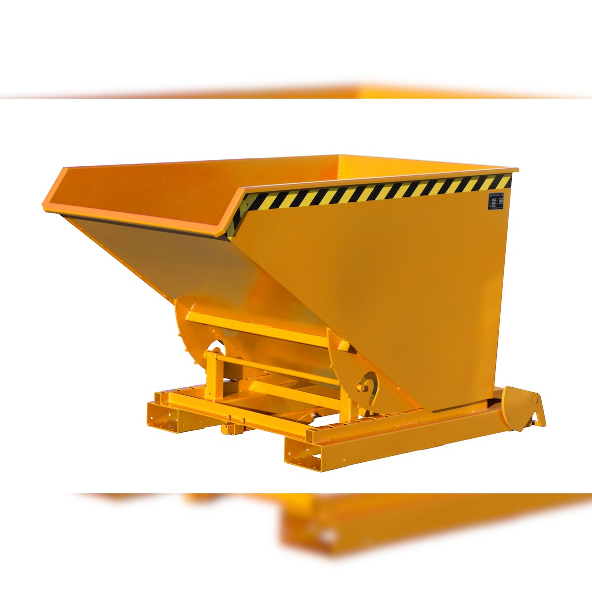 Automatischer Kippbehälter 4A 1200 lackiert RAL2000 Gelborange Stapler Image