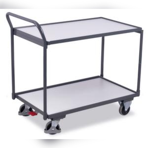 VARIOfit ESD-Tischwagen, Tragl. 250kg, Griff Holzplatte, Ladefl. LxB 985x490mm, Holzböden Image